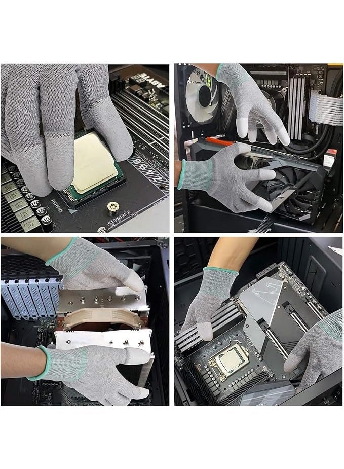 Anti-static gloves,ESD Gloves,Carbon fiber PU coated finger ESD Safety Glove - Image 5